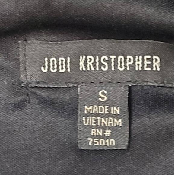 Jodi Kristopher Black Single Shoulder Rhinestone Dress Sz Small Draped Formal - Picture 7 of 10